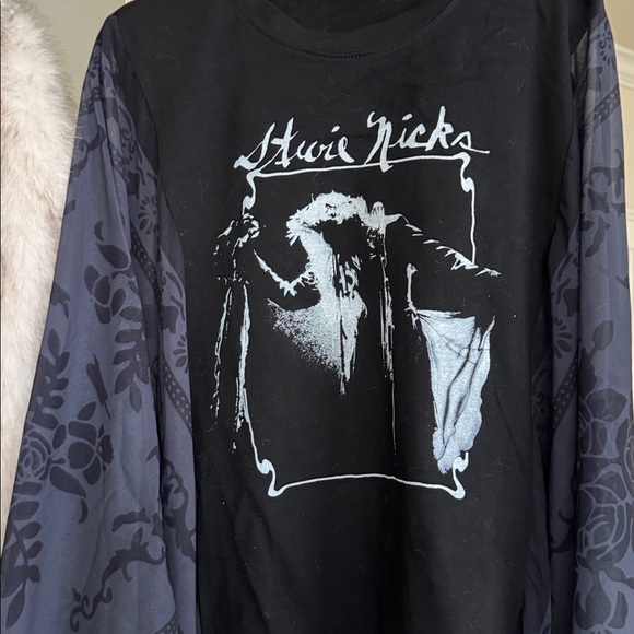 Black Handcrafted Stevie Nicks Festival T-Shirt. NEW! - Picture 5 of 7